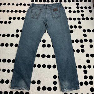 Wrangler 20X Cowboy Cut Jeans Mens 32x34 01MACRB Distressed Denim Rodeo Western